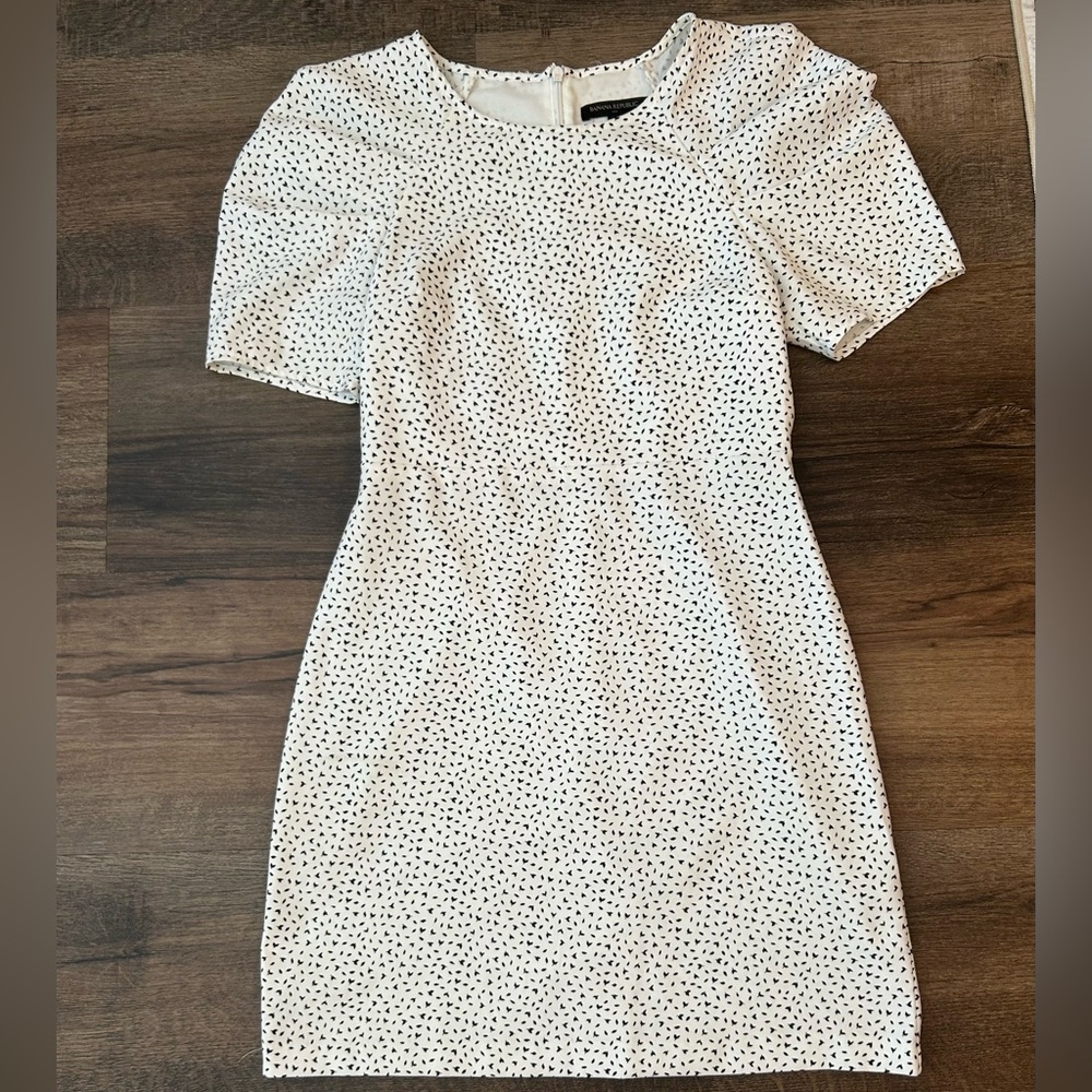 Banana Republic White Dress with Black Dots